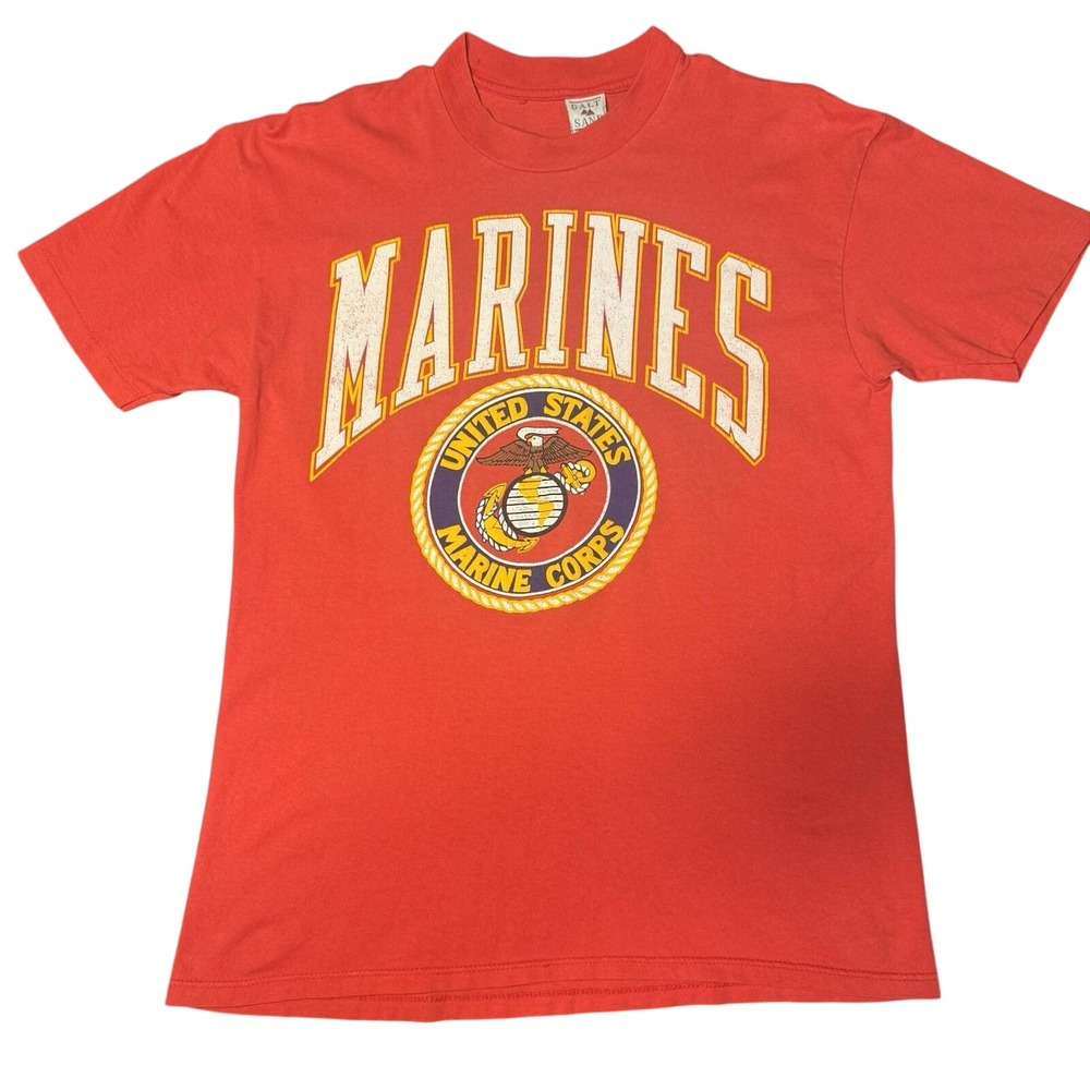 Vintage USMC Marines T-Shirt Made in USA Galt Sand Single‎ Stitch L